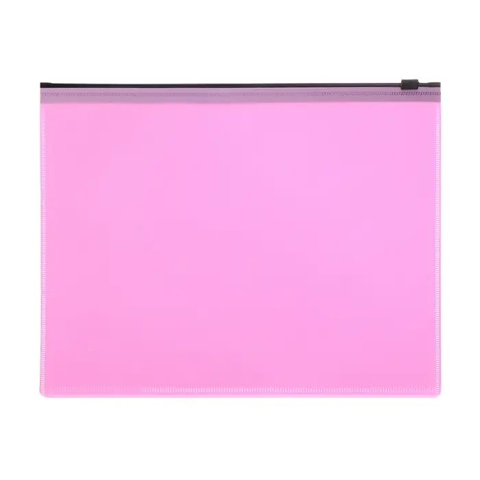 Папка-конверт на ZIP-молнии A5, 150 мкм, Calligrata Pastel, прозрачная, чёрная молния, коралловая Папка-конверт на ZIP-молнии A5, 150 мкм, Calligrata Pastel, прозрачная, чёрная молния, коралловая