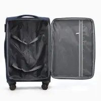 Чемодан на колёсах TEXTURA, кодовый замок, с увеличением, 42&times;26&times;68 см, 24", синий