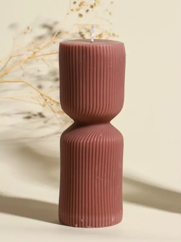 Свеча интерьерная Свеча интерьерная "Греция" капучино 6х6х18 см