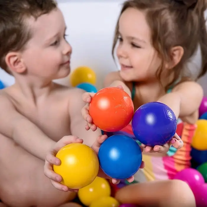 Шарики для сухого бассейна с рисунком, диаметр шара 7.5 см, набор 90 штук, разноцветные