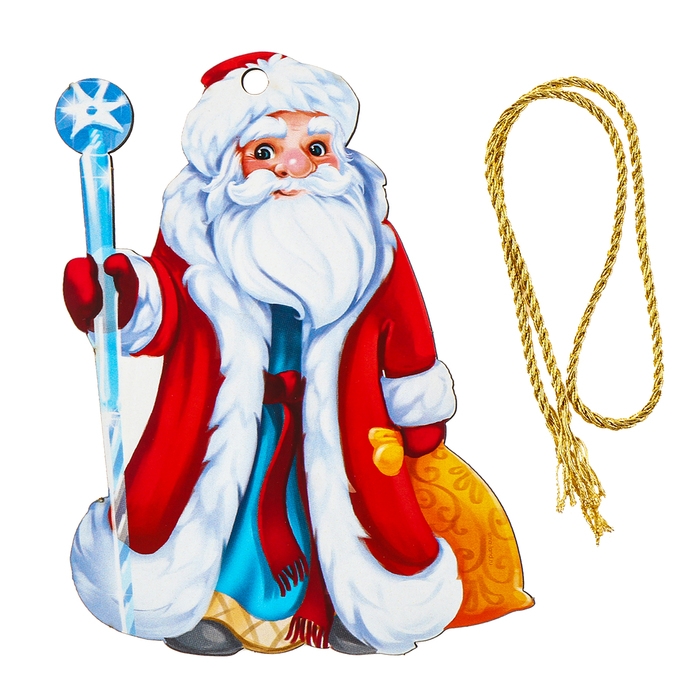 Ёлочная деревянная подвеска «Новый год! Дедушка Мороз» Ёлочная деревянная подвеска «Новый год! Дедушка Мороз»