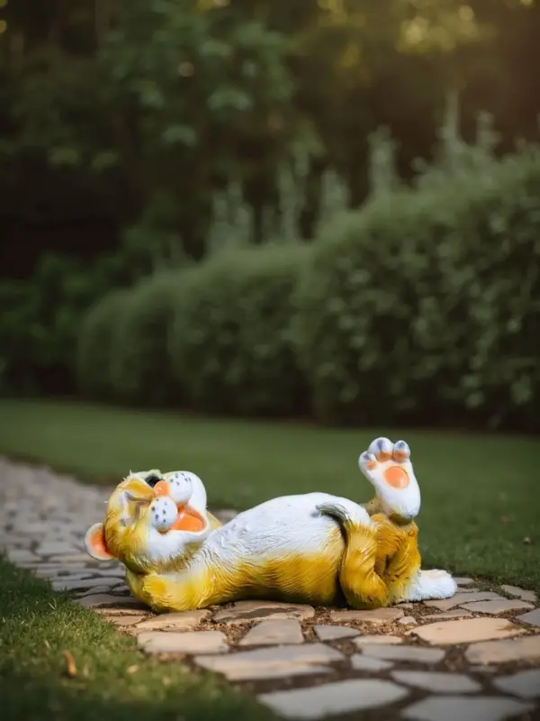 Садовая фигура из полистоуна &laquo;Ленивый Кот&raquo;, 23&times;12.5&times;11 см