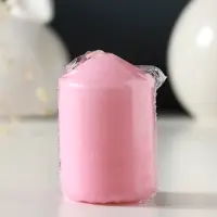 Свеча-цилиндр 4х6 см, 70 гр, розовый Свеча-цилиндр 4х6 см, 70 гр, розовый