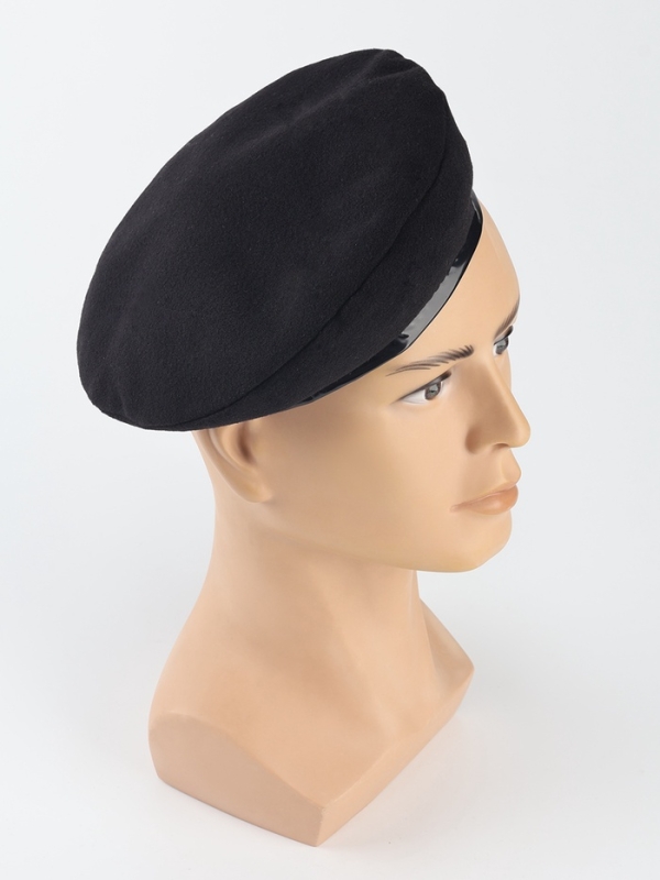 Берет военного, цвет чёрный