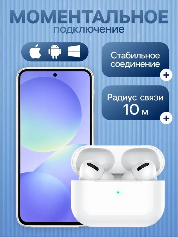 Наушники беспроводные Hoco EW04, TWS, вакуумные, Bluetooth 5.1, 30/400 мАч, шумоподавление, белые