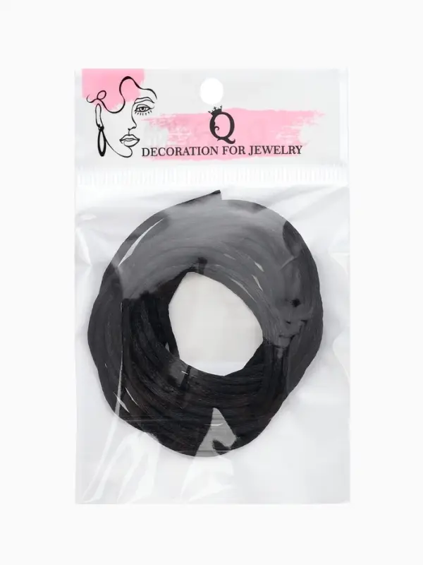 Шнурок для крестика, набор 3 шт. длина 100 см, диаметр 1.5 мм, нейлоновый гайтан, черный