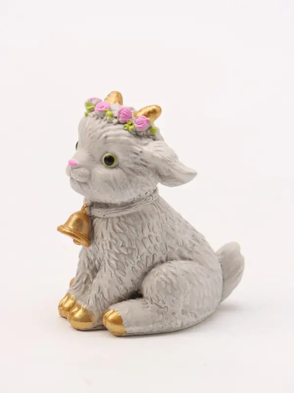 Фигурка декоративная &laquo;Козленок с колокольчиком&raquo;, 8&times;5&times;7 см, серая