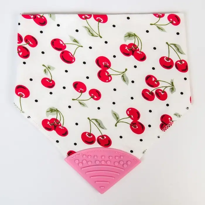 Нагрудник-бандана/слюнявчик для кормления Крошка Я, непромокаемый, с прорезывателем, на кнопке, розовый, МИКС