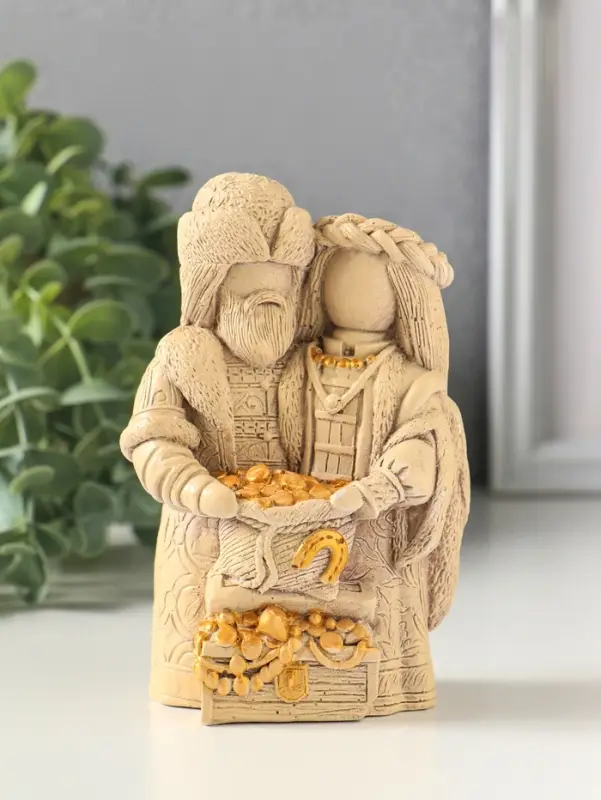 Фигурка гипс &laquo;Берегиня и Богач&raquo;, 12.5&times;8&times;7 см