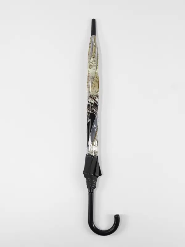 Зонт - трость полуавтоматический &laquo;Башни&raquo;, 8 спиц, R=42/60 см, d=84 см, МИКС