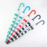 Зонт - трость полуавтоматический &laquo;Полосы&raquo;, 8 спиц, R=45/55 см, d=90 см, МИКС