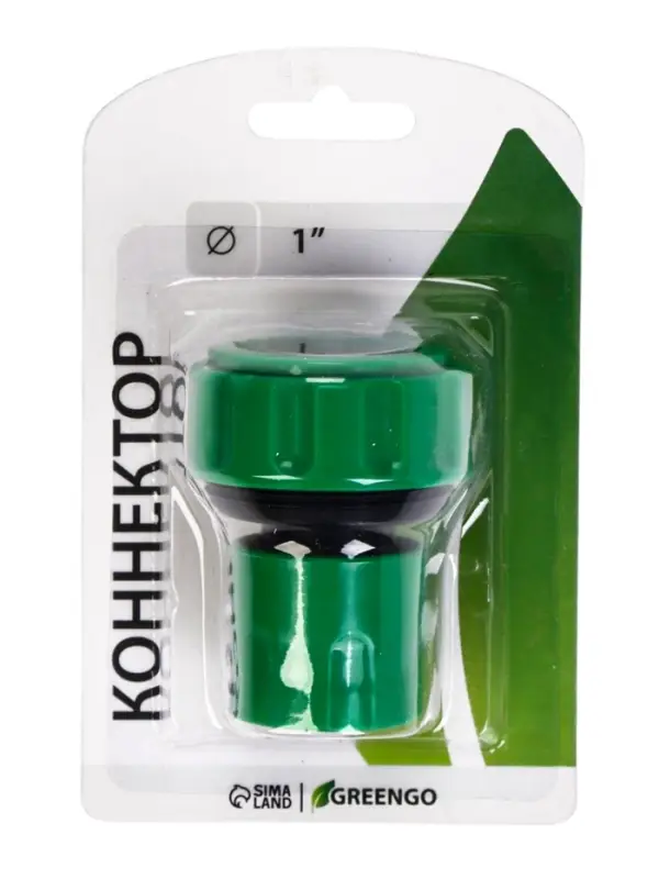 Коннектор, 1" (25.4 мм), быстросъёмное соединение, пластик, Greengo