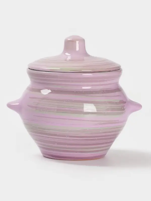 Горшочек для запекания Борисовская керамика &laquo;Лаванда&raquo;, 500 мл, 10&times;10.5 см, сиреневый