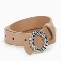Ремень женский, 2.3&times;105 см, металлическая пряжка, бежевый