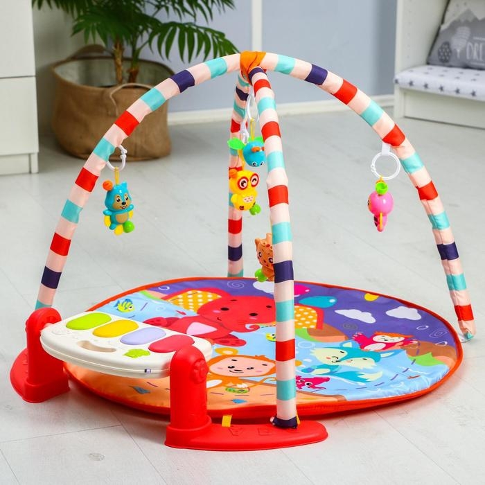 Развивающий коврик «Игра малыша», с пианино, круглый, розовый Развивающий коврик «Игра малыша», с пианино, круглый, розовый