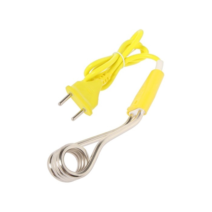 Электрокипятильник Luazon LEK 11, 500 Вт, спираль кольцо, 15х3 см, 220 В, желтый Электрокипятильник Luazon LEK 11, 500 Вт, спираль кольцо, 15х3 см, 220 В, желтый