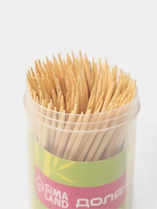 Зубочистки Доляна, 140-150 шт., в пластиковой баночке, МИКС