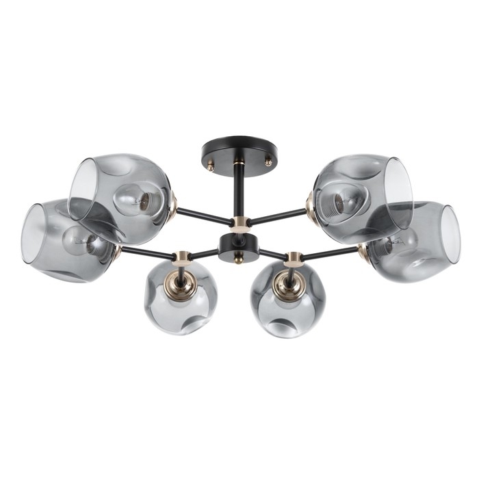 Люстра Люстра "Молекула" 6хЕ27 40Вт черно-золотой 75х75х36 см