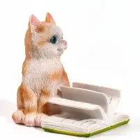 Фигурка &laquo;Котёнок листает книгу&raquo;, 10&times;7.2&times;10.5 см