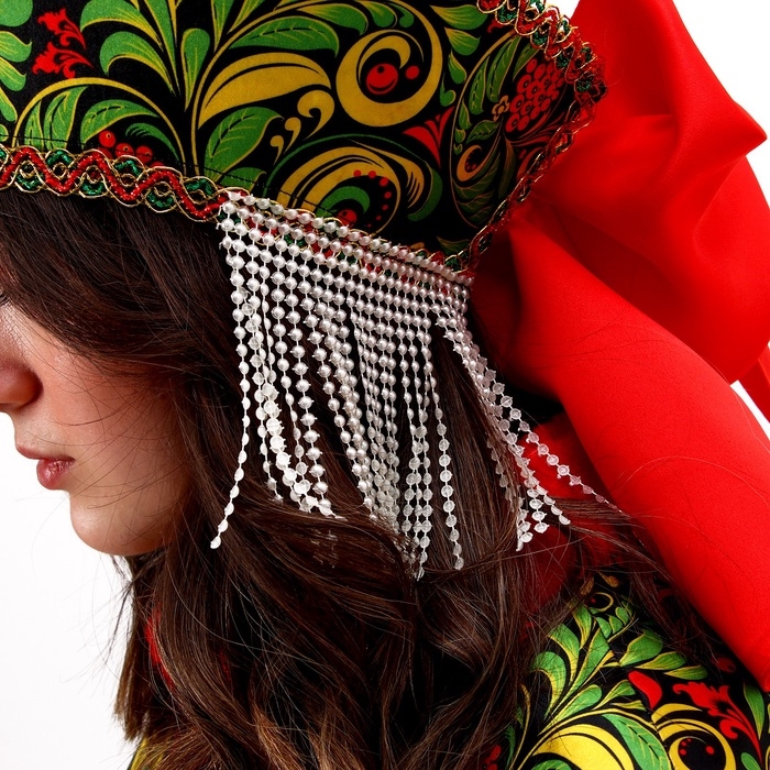 Карнавальный костюм Карнавальный костюм"Народные гуляния Рябиновые гроздья"накидка,кокошник,юбка,р-р52-58