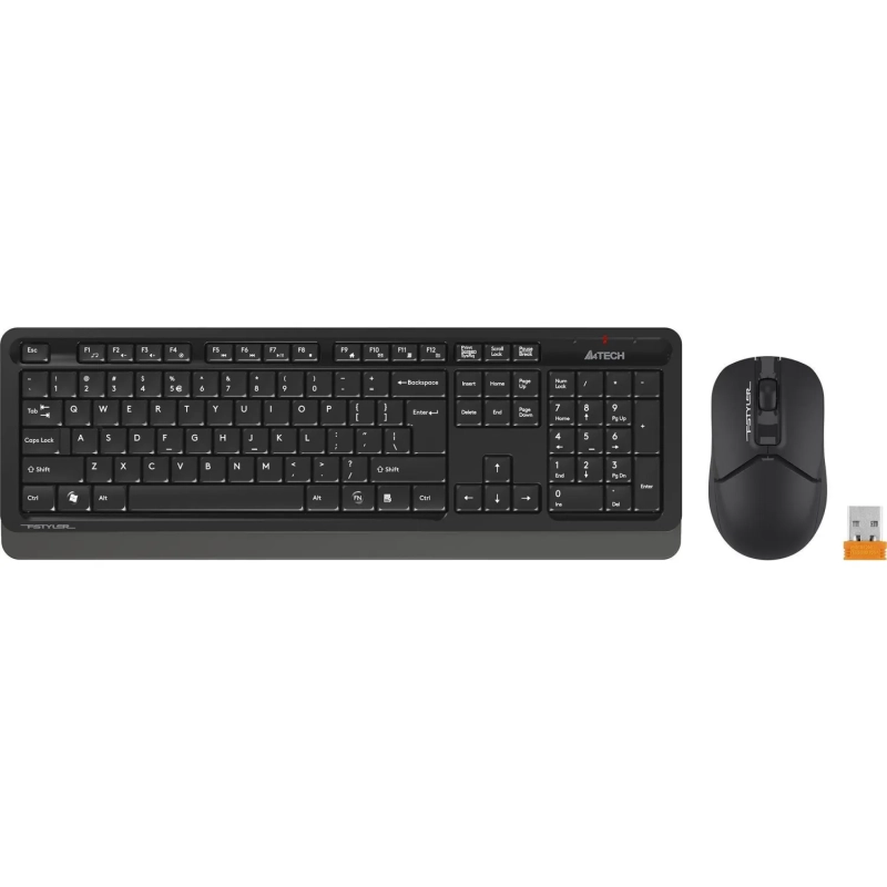 Набор клавиатура+мышь A4Tech Fstyler (FG1012 BLACK) клав:черн/сер мышь:черн