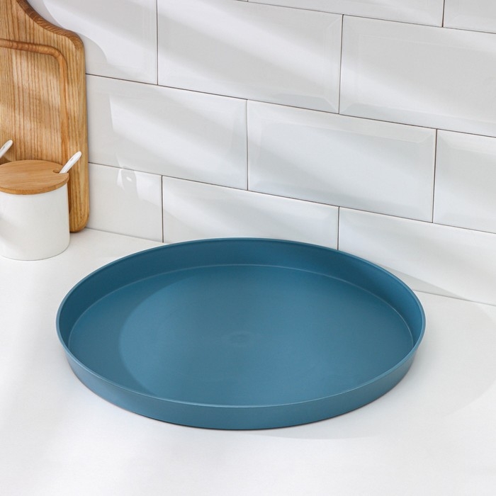 Поднос круглый Доляна «Классика», 34,5×34,5×3 см, цвет МИКС Поднос круглый Доляна «Классика», 34,5×34,5×3 см, цвет МИКС