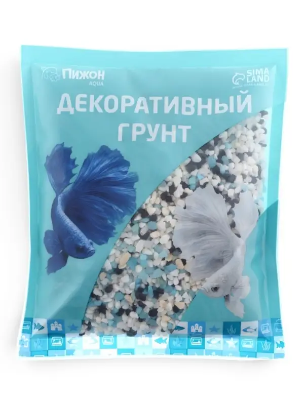Мраморная крошка &laquo;Пижон Аква&raquo;, фр. 2-5 мм, лагуна, 800 г
