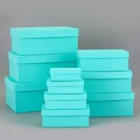 Набор подарочных коробок 10 в 1 &laquo;Тиффани&raquo; 30&times;19&times;12 - 12&times;6.5&times;4 см