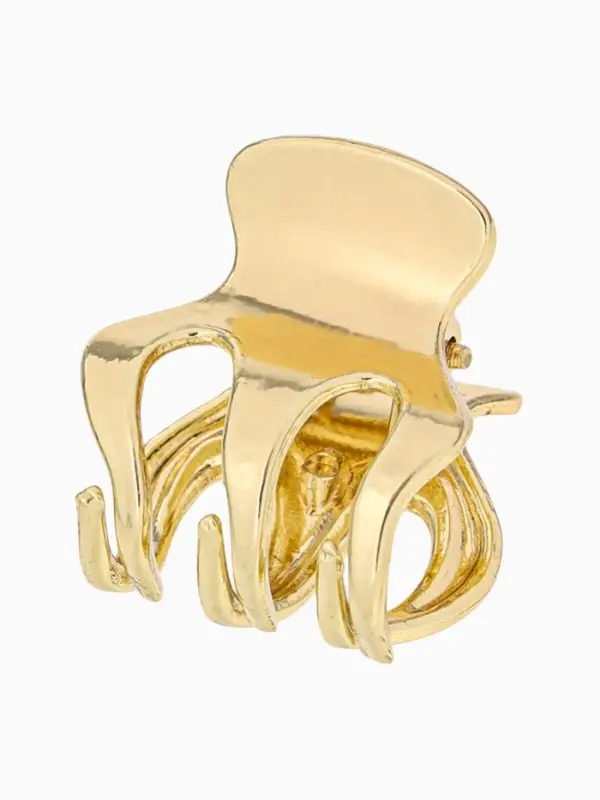 Крабики для волос QF &laquo;Либерти&raquo;, набор 2 шт., зубчики классика, 2 см, золотистый