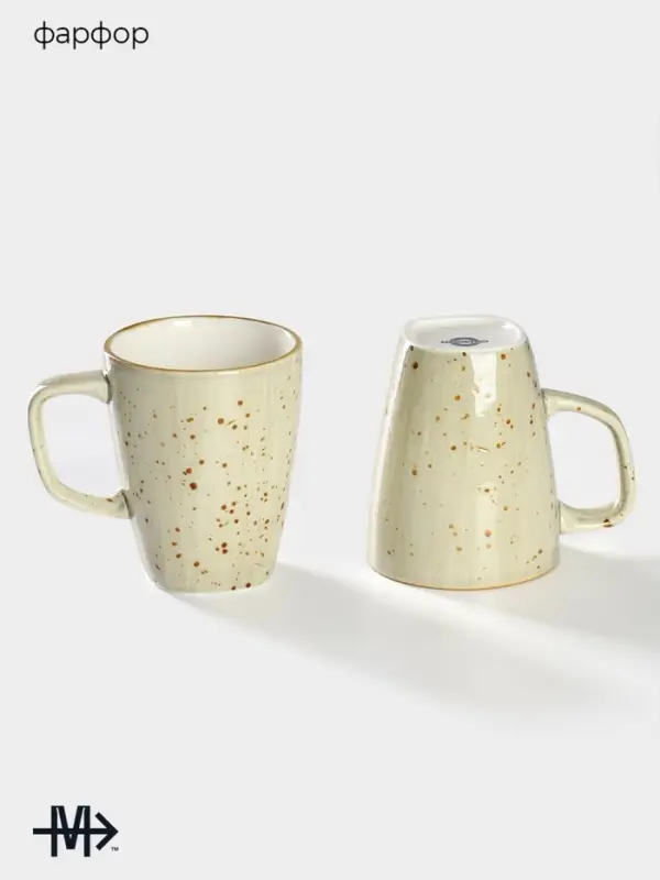 Кружки Magistro Mediterana, набор 2 шт.: 320 мл, фарфор, бежевые