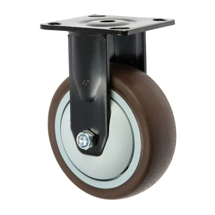 Колесо для транспортных тележек ТУНДРА, d=150 мм, на площадке, покрытие TPR=