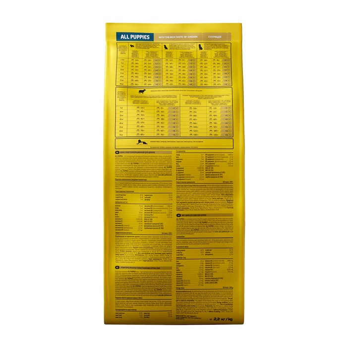 Сухой корм  Сухой корм "ALL PUPPIES" для щенков, курица, 2,2 кг