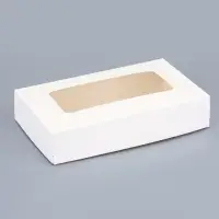 Контейнер навынос, с окном, белый, 20&times;12&times;4 см