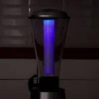 Башня пивная &laquo;Металлик&raquo;, 3 л, колба для льда, с подсветкой, 2 батарейки CR=2032, пластик, серебристая