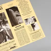 Плёнка флористическая &laquo;Газета любви&raquo;, персиковый, 65 мкм, 50&times;57&plusmn;1 см