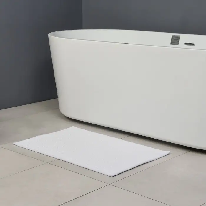 Коврик для ванной и туалета SAVANNA, полиэстер, 80&times;50 см, молочный