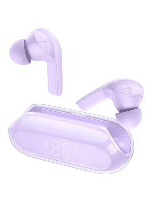 Наушники беспроводные Hoco EW39, TWS, вакуумные, Bluetooth 5.3, 30/300 мАч, шумоподавление, фиолетовые