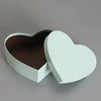 Набор подарочных коробок 3 в 1 сердца, пастельный голубой, 22&times;20&times;9; 18.5&times;17&times;7.5; 16&times;14&times;6 см