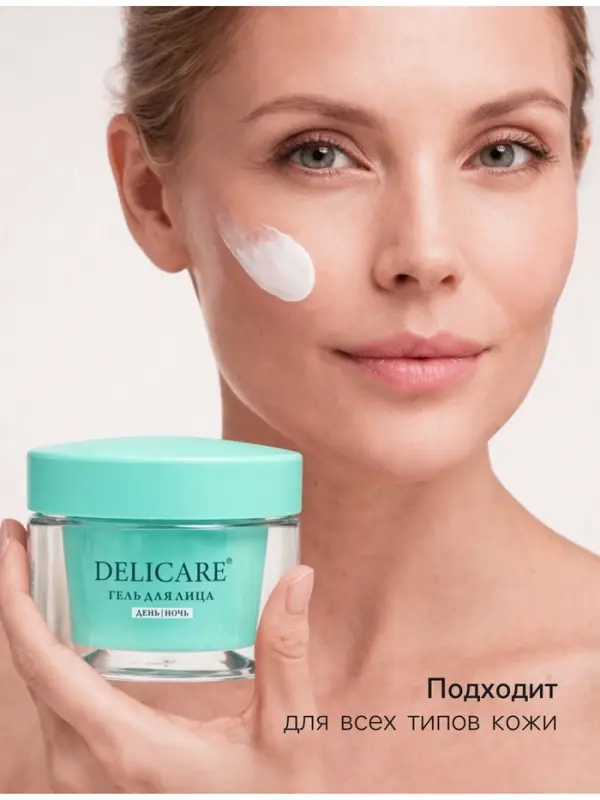 Крем-гель для лица Delicare, увлажняющий, гиалуроновый, 50 мл