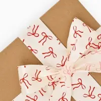 Лента атласная &laquo;Бантики&raquo;, розовая, 4 см &times; 5 м