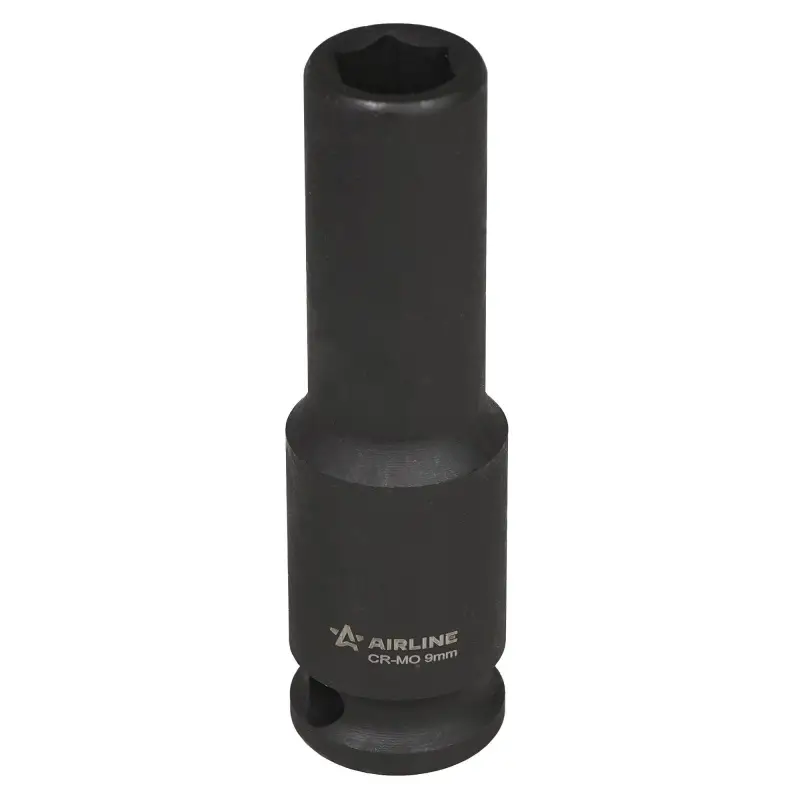 Головка ударная торцевая 3/8"DR шестигранная глубокая 9мм, L=65мм