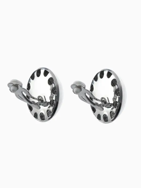 Серьги клипсы для ушей QF &laquo;Тренд. Объёмный круг&raquo;, цвет серебро