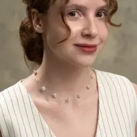 Бусы на леске &laquo;Жемчуг&raquo;, шар №8, белые в серебре, 30 см