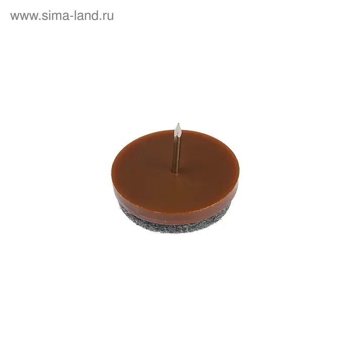 Накладка мебельная круглая ТУНДРА, d=28 мм, 8 шт., коричневая