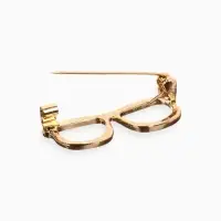 Брошь &laquo;Очки&raquo;, оправа, цвет золото