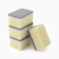 Губки для посуды, набор 4 шт., размер 8&times;4.5&times;5.5 см, жёлтые