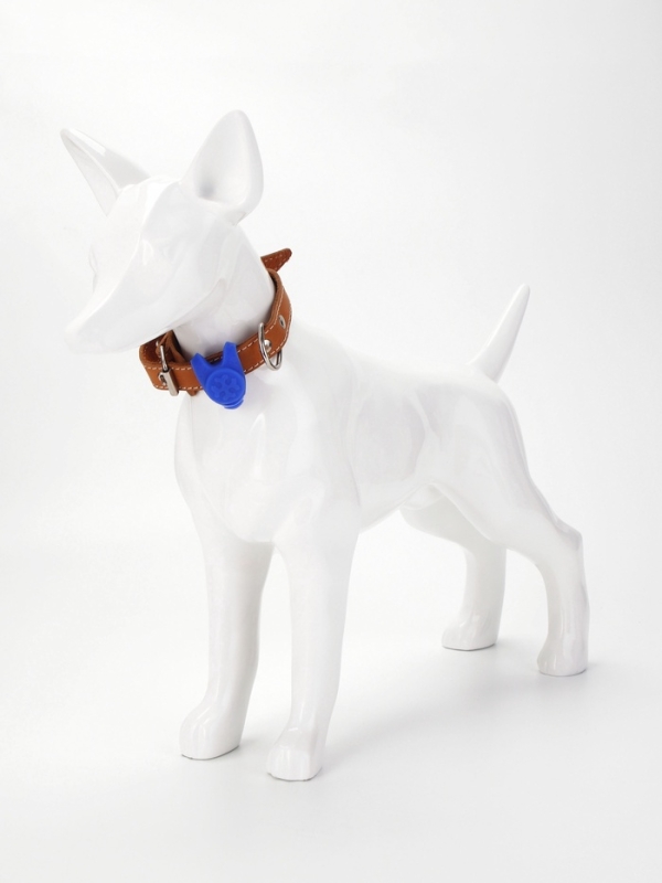 Световой маячок на ошейник/поводок с 3 режимами свечения  Световой маячок на ошейник/поводок с 3 режимами свечения "Лапка", 3,2 см, силикон, синий