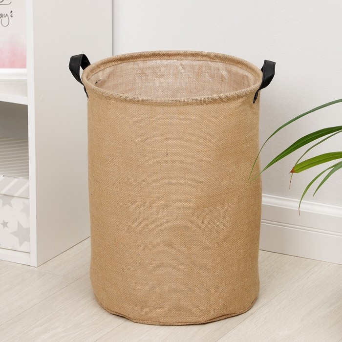 Корзина для белья «Будуар», 34×40 см, джут Корзина для белья «Будуар», 34×40 см, джут