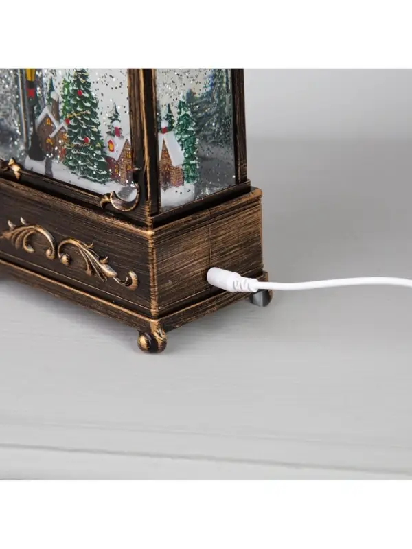 Светодиодная фигура &laquo;Новогодняя деревня&raquo; 14.5&times;22&times;8 см, пластик, от батареек ААх3, USB, свечение тёплое белое