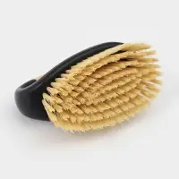 Щётка утюжок Доляна Meli, бамбуковая ручка, 12.5&times;6.5&times;9.5 см, чёрная